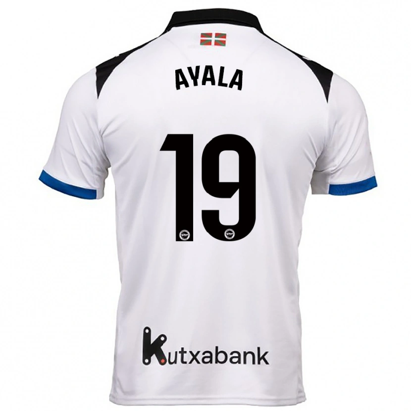 Danxen Dames Axel Ayala #19 Wit Blauw Uitshirt Uittenue 2025/26 T-Shirt