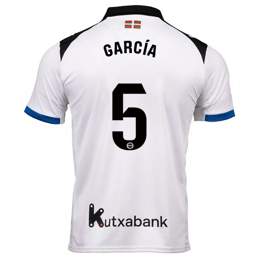 Danxen Dames Álvaro García #5 Wit Blauw Uitshirt Uittenue 2025/26 T-Shirt