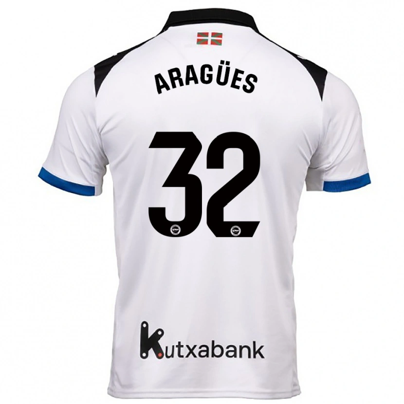 Danxen Dames Chema Aragües #32 Wit Blauw Uitshirt Uittenue 2025/26 T-Shirt