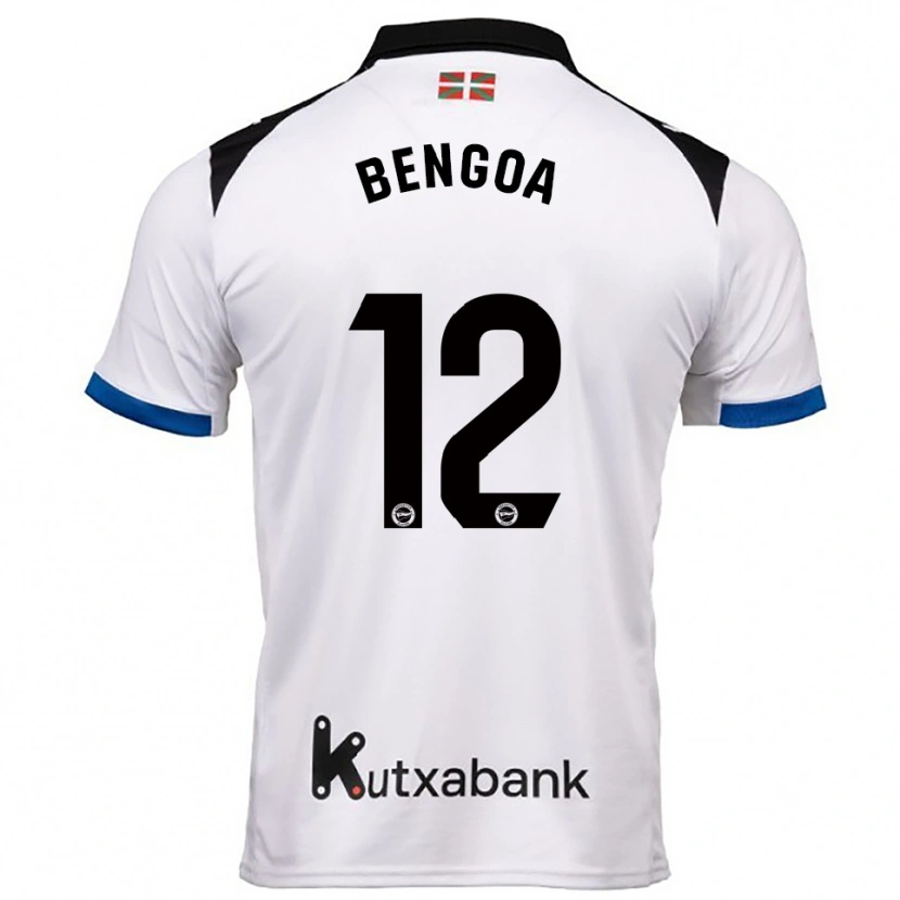 Danxen Dames Nerea Bengoa #12 Wit Blauw Uitshirt Uittenue 2025/26 T-Shirt
