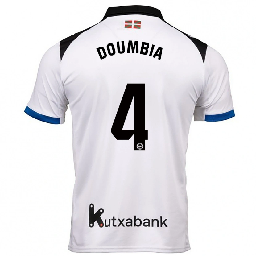 Danxen Dames Daouda Doumbia #4 Wit Blauw Uitshirt Uittenue 2025/26 T-Shirt