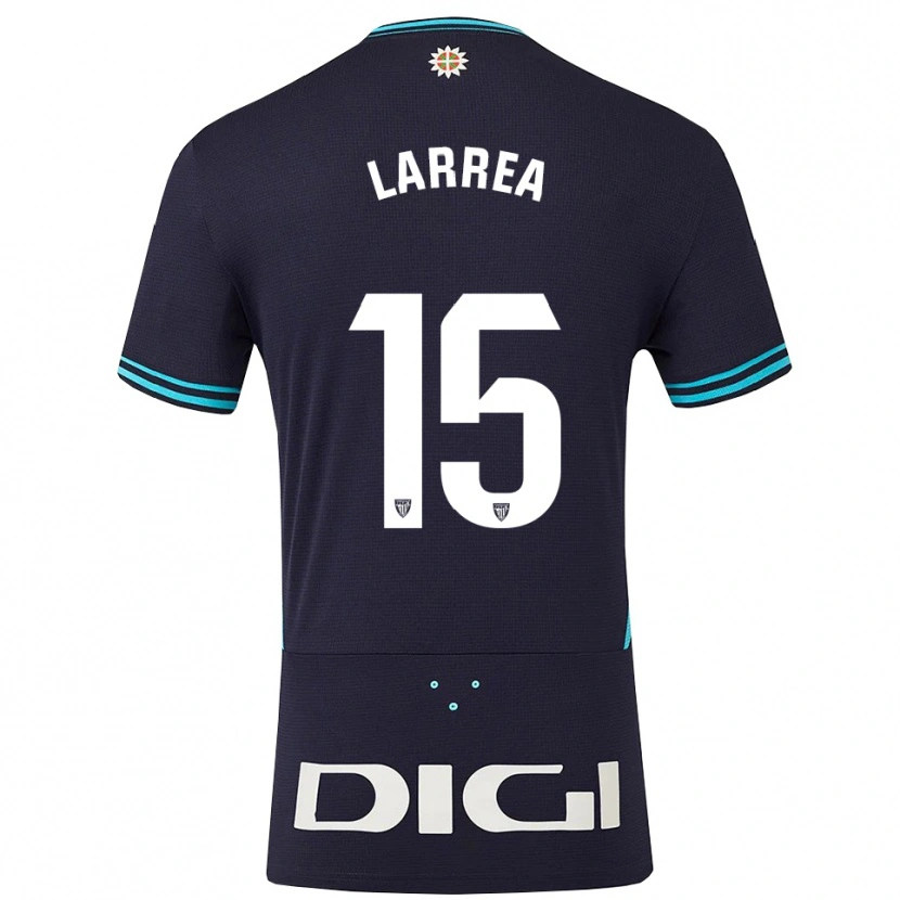 Danxen Dames Beñat Larrea #15 Marineblauw Hemelsblauw Uitshirt Uittenue 2025/26 T-Shirt