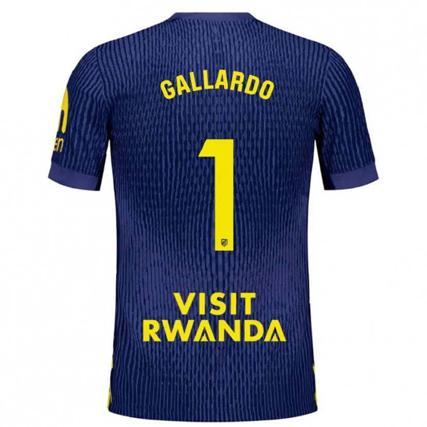 Danxen Dames Lola Gallardo #1 Marineblauw Geel Uitshirt Uittenue 2025/26 T-Shirt