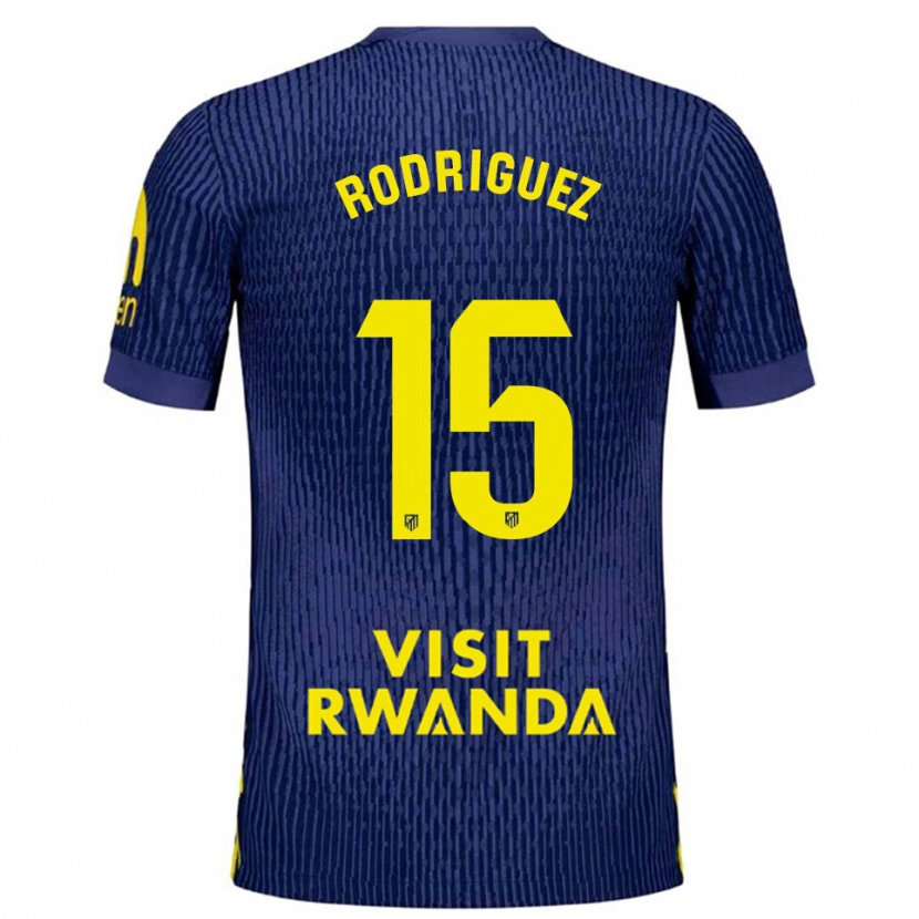 Danxen Dames Cinta Rodríguez #15 Marineblauw Geel Uitshirt Uittenue 2025/26 T-Shirt
