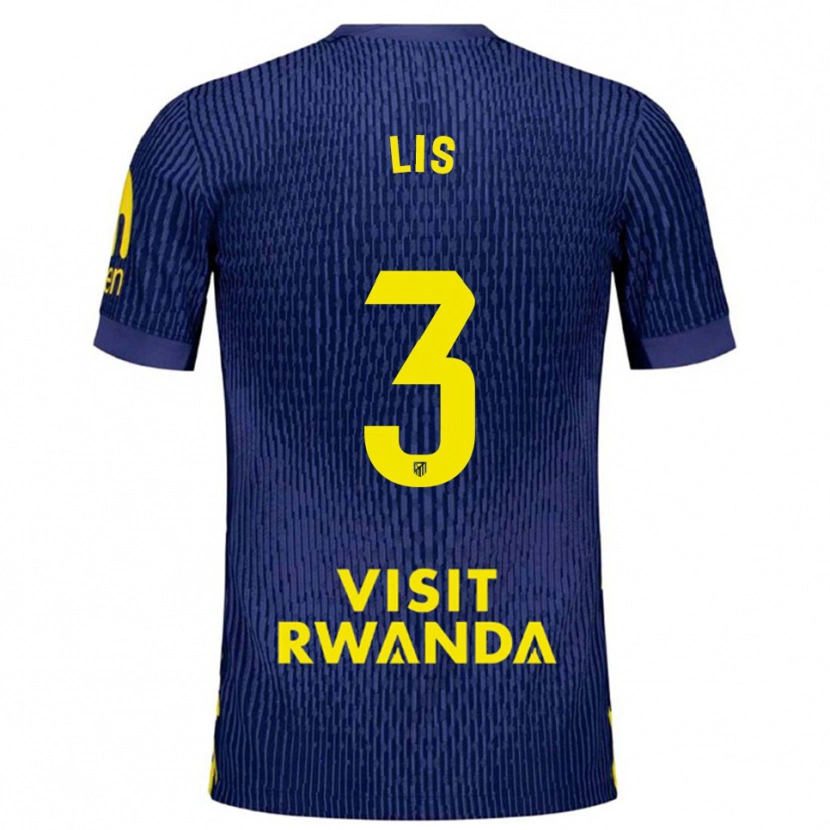 Danxen Dames Adrian Lis #3 Marineblauw Geel Uitshirt Uittenue 2025/26 T-Shirt
