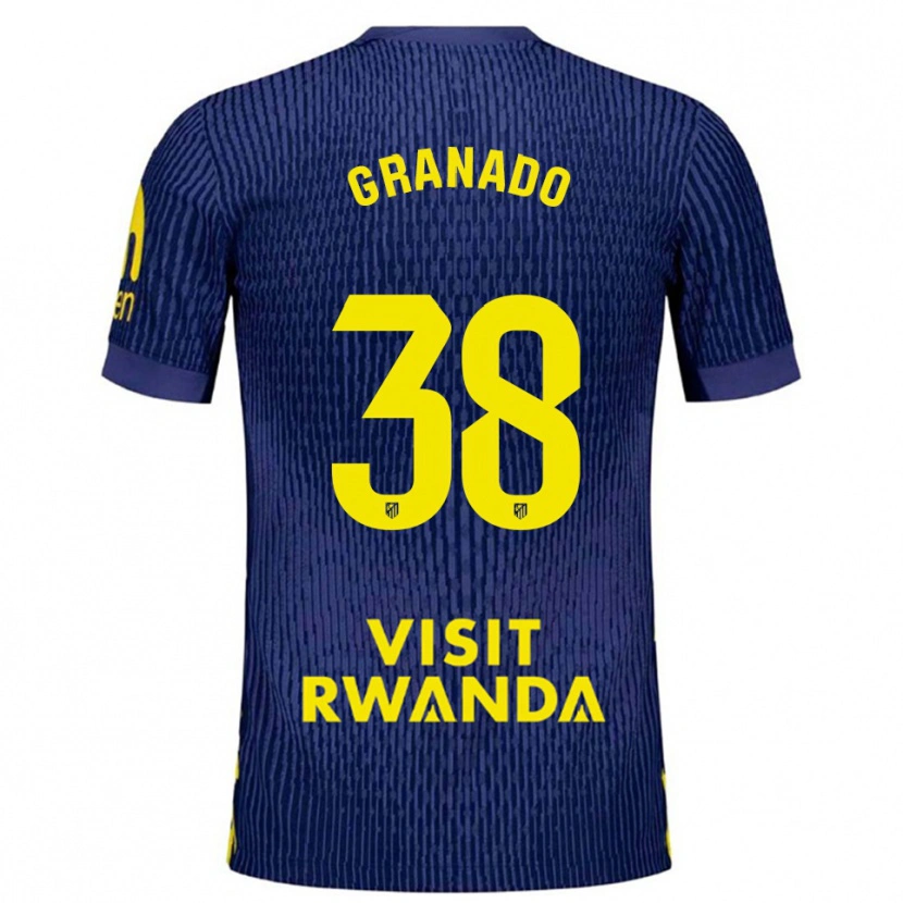 Danxen Dames Adrian Granado #38 Marineblauw Geel Uitshirt Uittenue 2025/26 T-Shirt