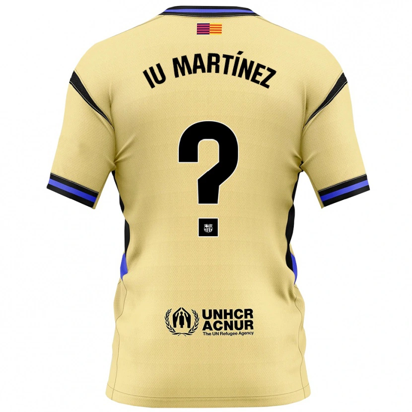 Danxen Dames Ïu Martínez #0 Geel Zwart Uitshirt Uittenue 2025/26 T-Shirt