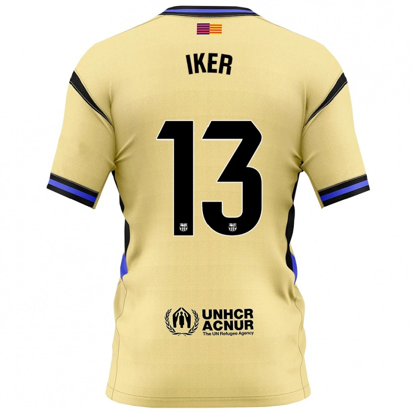 Danxen Dames Iker Rodríguez #13 Geel Zwart Uitshirt Uittenue 2025/26 T-Shirt