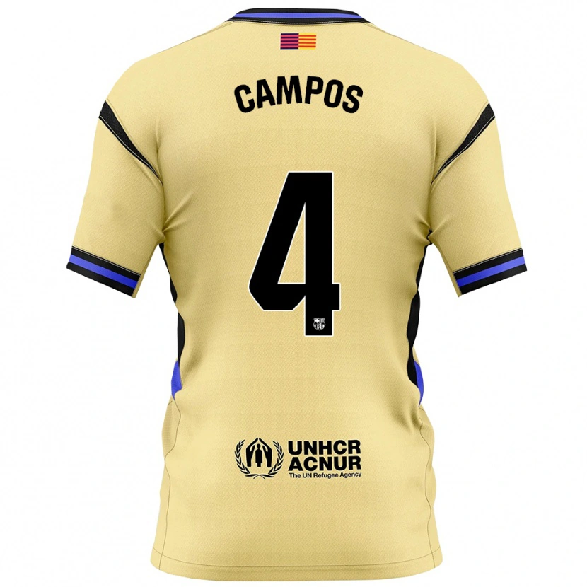 Danxen Dames Alex Campos #4 Geel Zwart Uitshirt Uittenue 2025/26 T-Shirt