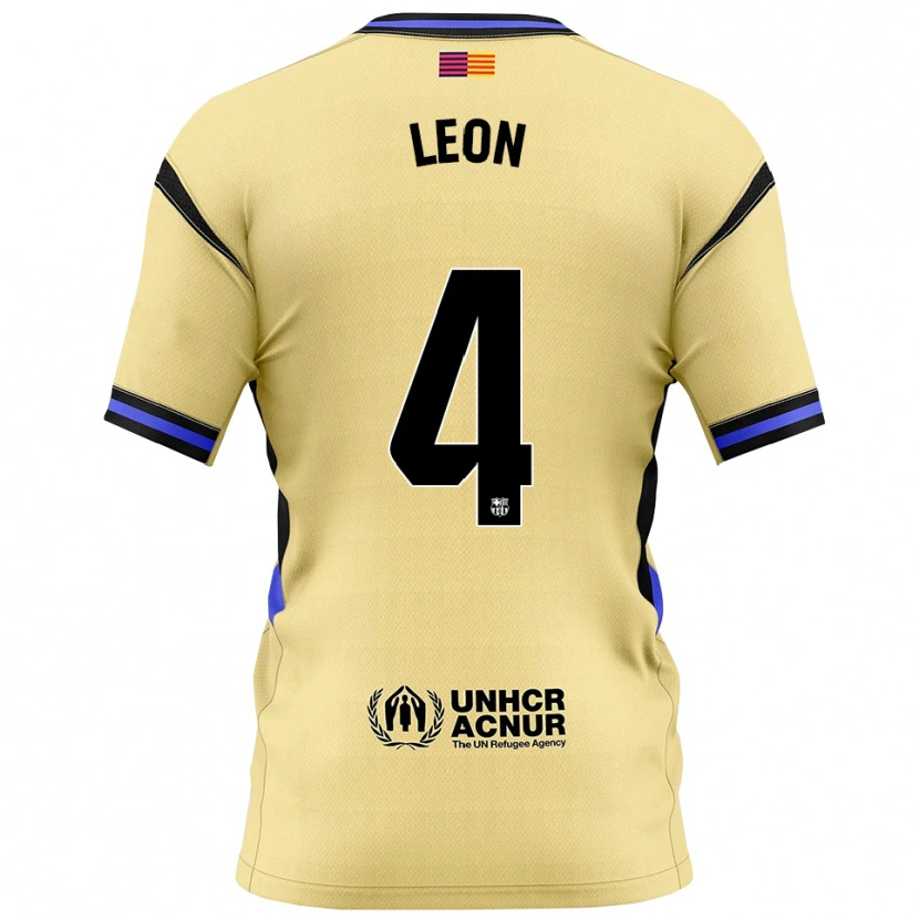 Danxen Dames Maria Pilar Leon #4 Geel Zwart Uitshirt Uittenue 2025/26 T-Shirt
