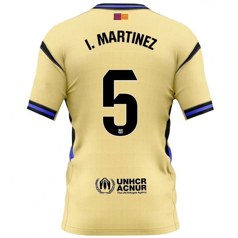 Danxen Dames Iñigo Martínez #5 Geel Zwart Uitshirt Uittenue 2025/26 T-Shirt