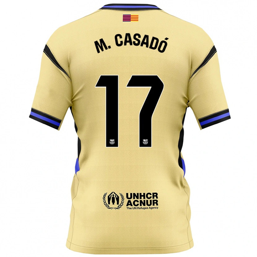 Danxen Dames Marc Casadó #17 Geel Zwart Uitshirt Uittenue 2025/26 T-Shirt