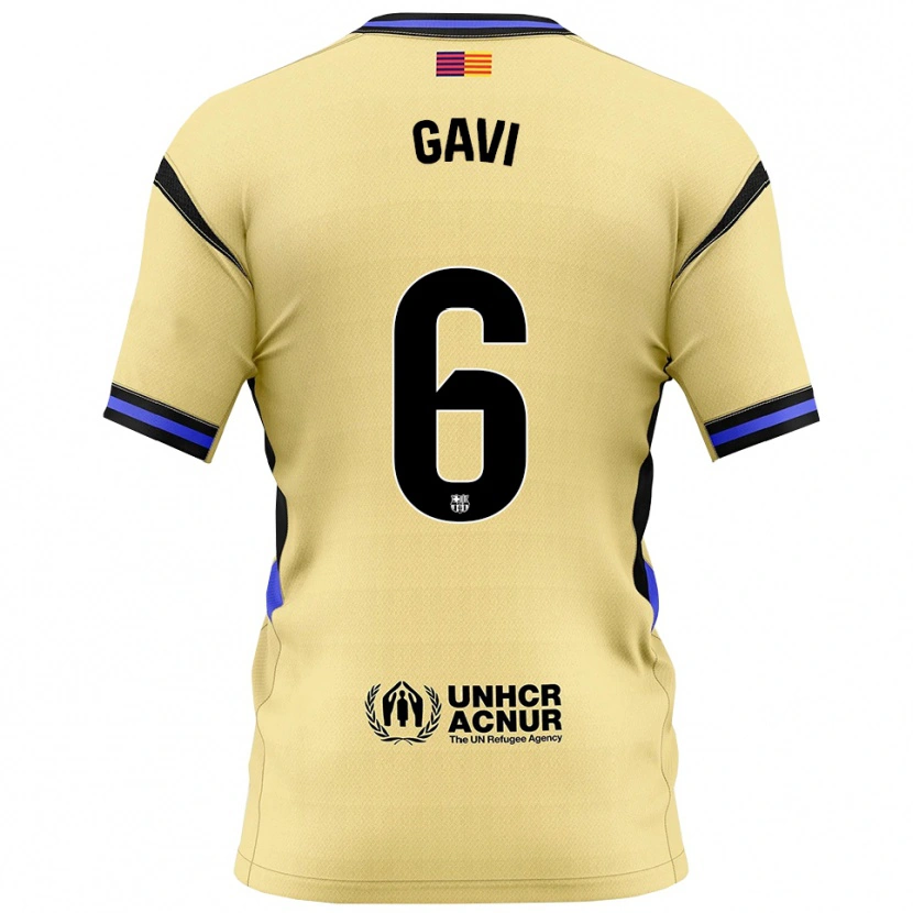 Danxen Dames Gavi #6 Geel Zwart Uitshirt Uittenue 2025/26 T-Shirt