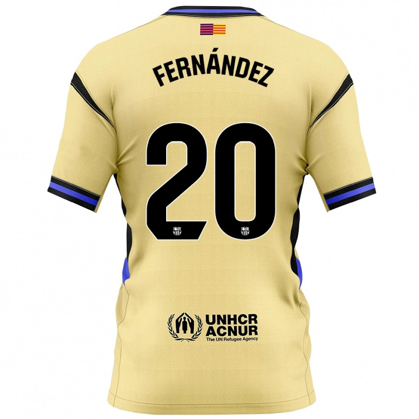 Danxen Dames Dro Fernández #20 Geel Zwart Uitshirt Uittenue 2025/26 T-Shirt