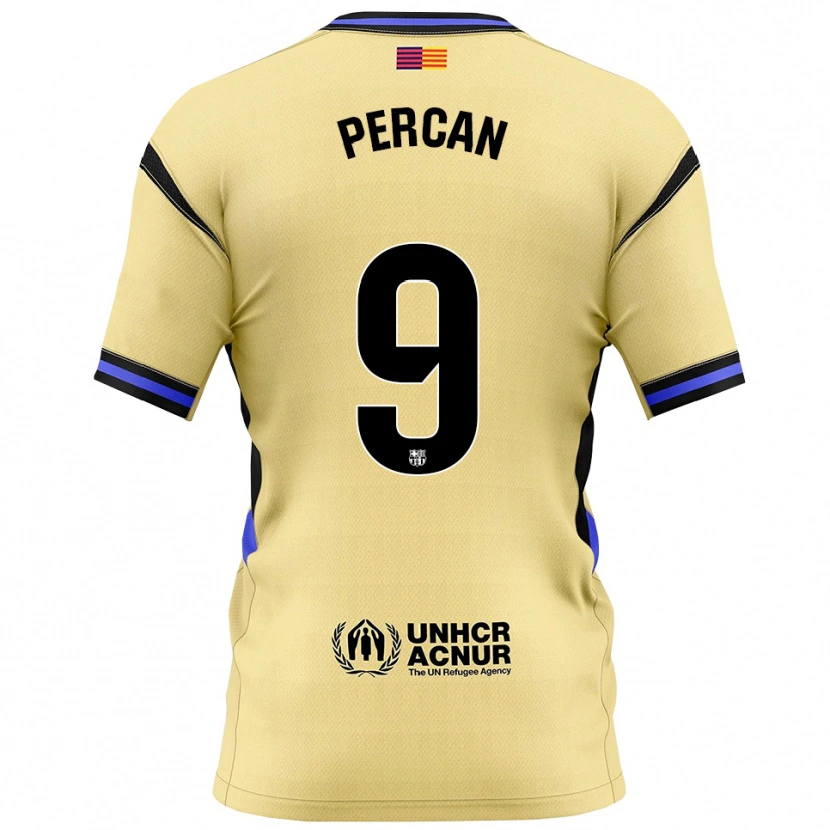 Danxen Dames Diego Percan #9 Geel Zwart Uitshirt Uittenue 2025/26 T-Shirt