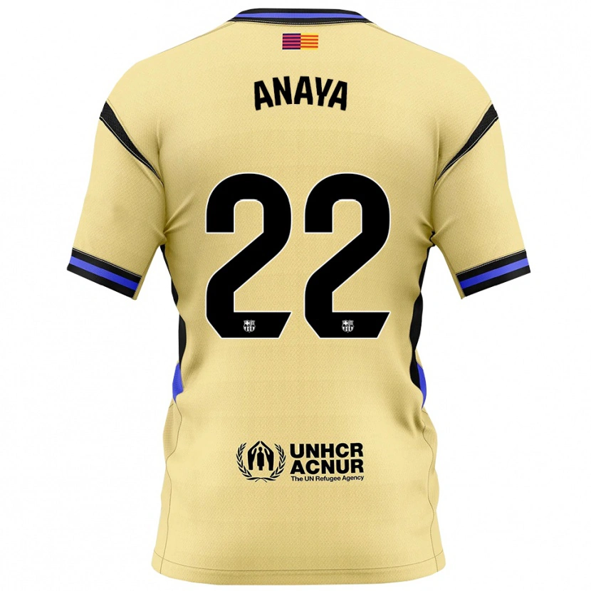 Danxen Dames Joan Anaya #22 Geel Zwart Uitshirt Uittenue 2025/26 T-Shirt