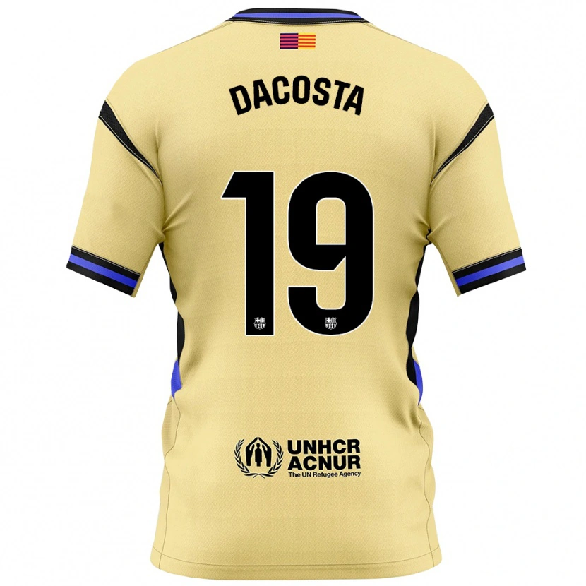 Danxen Dames Raúl Dacosta #19 Geel Zwart Uitshirt Uittenue 2025/26 T-Shirt