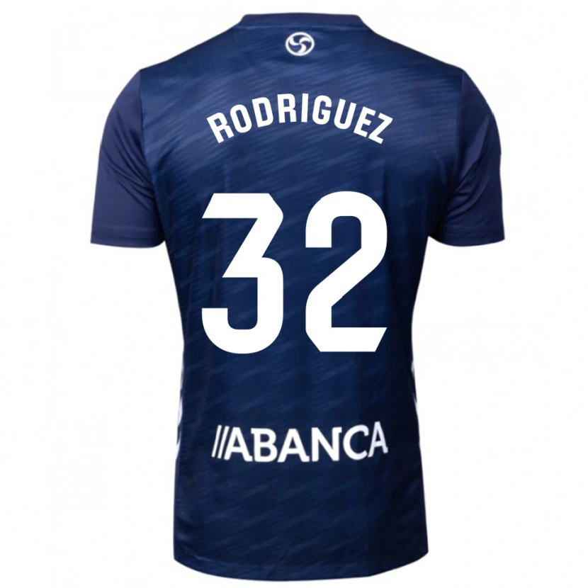 Danxen Dames Javi Rodríguez #32 Marineblauw Wit Uitshirt Uittenue 2025/26 T-Shirt