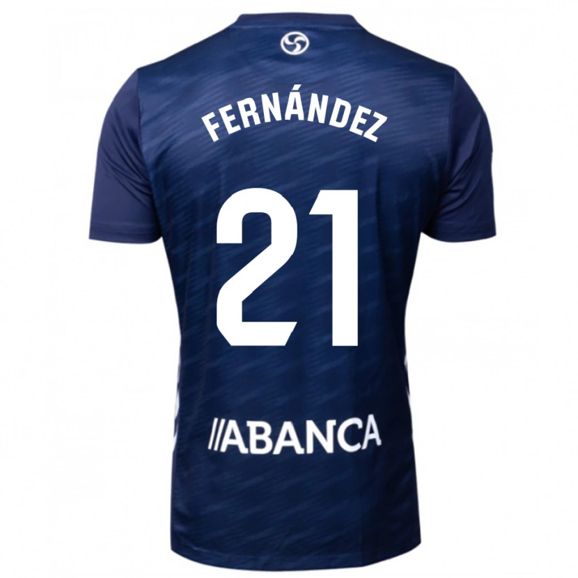 Danxen Dames Manu Fernández #21 Marineblauw Wit Uitshirt Uittenue 2025/26 T-Shirt