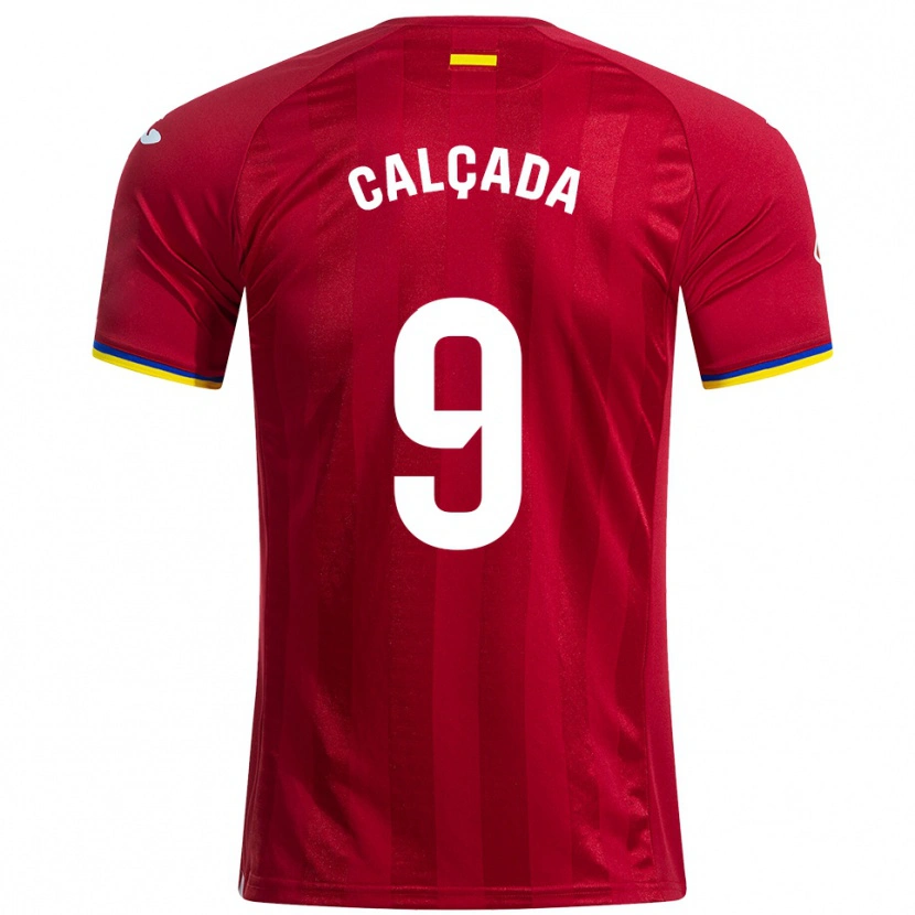 Danxen Dames Gonzalo Calçada #9 Rood Geel Blauw Uitshirt Uittenue 2025/26 T-Shirt
