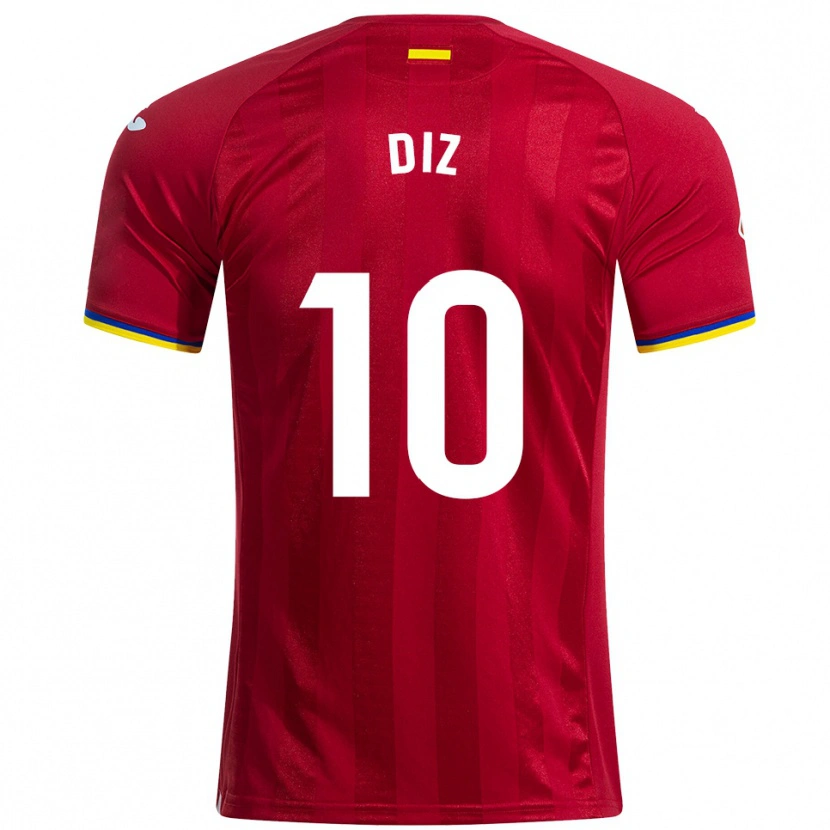 Danxen Dames Rafa Diz #10 Rood Geel Blauw Uitshirt Uittenue 2025/26 T-Shirt