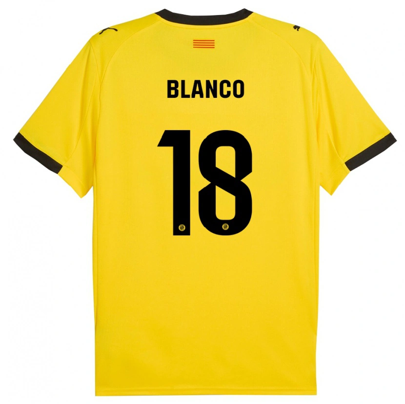 Danxen Dames Aaron Blanco #18 Geel Zwart Uitshirt Uittenue 2025/26 T-Shirt