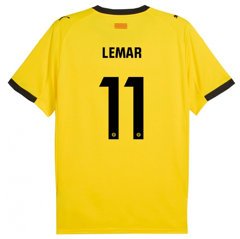 Danxen Dames Thomas Lemar #11 Geel Zwart Uitshirt Uittenue 2025/26 T-Shirt