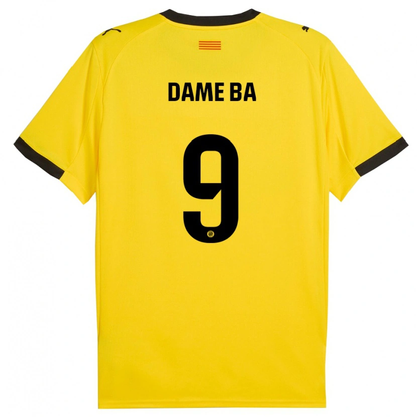 Danxen Dames Papa Dame Ba #9 Geel Zwart Uitshirt Uittenue 2025/26 T-Shirt