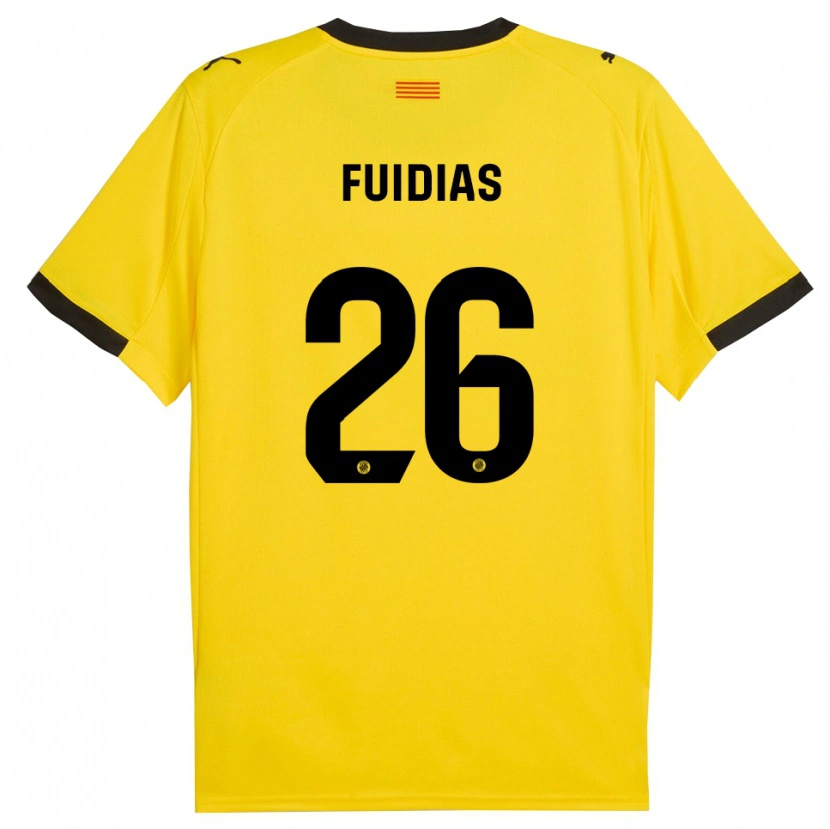 Danxen Dames Toni Fuidias #26 Geel Zwart Uitshirt Uittenue 2025/26 T-Shirt