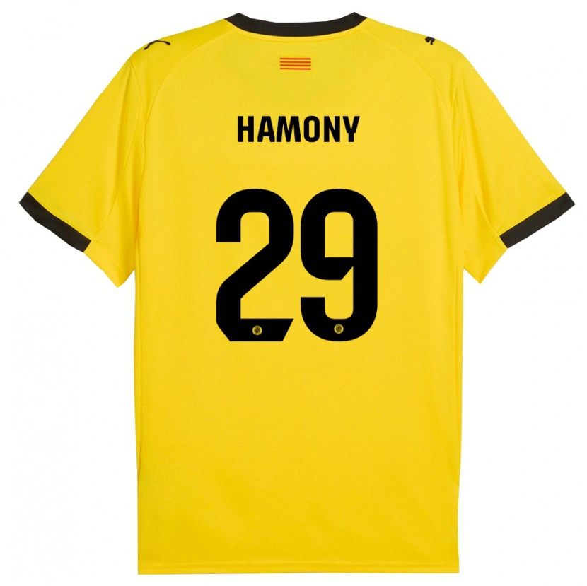 Danxen Dames Mohammed Hamony #29 Geel Zwart Uitshirt Uittenue 2025/26 T-Shirt
