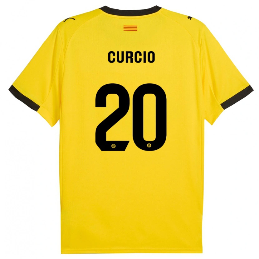Danxen Dames Daniel Curcio #20 Geel Zwart Uitshirt Uittenue 2025/26 T-Shirt