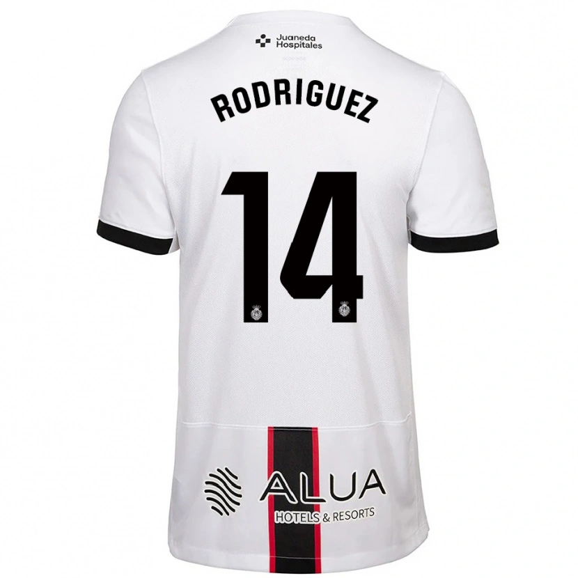 Danxen Dames Diego Rodríguez #14 Wit Zwart Uitshirt Uittenue 2025/26 T-Shirt