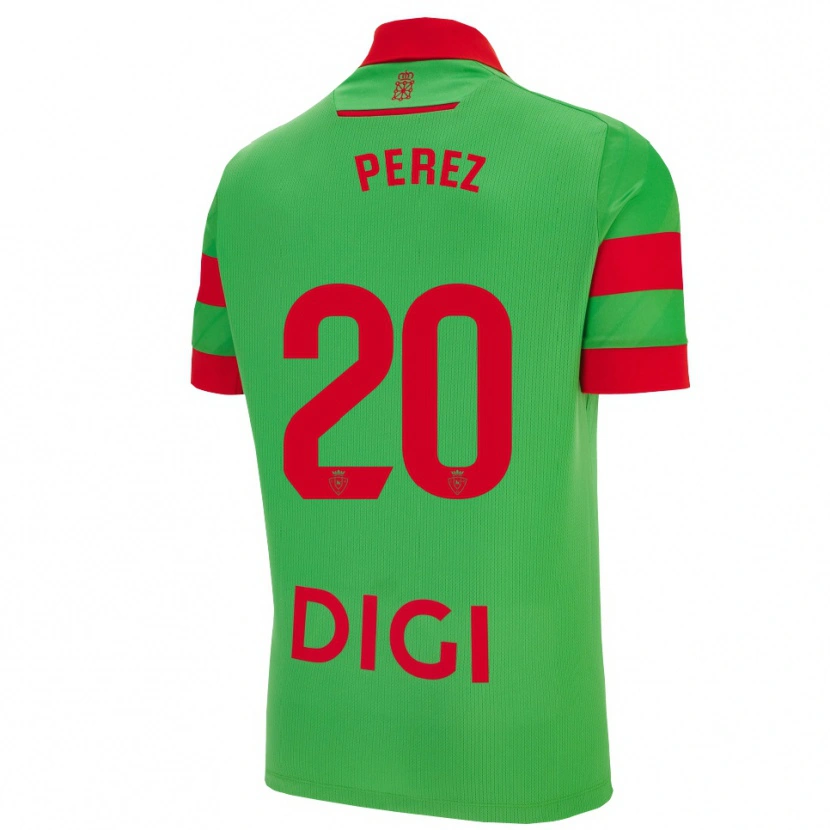 Danxen Dames Bruno Pérez #20 Groen Rood Uitshirt Uittenue 2025/26 T-Shirt