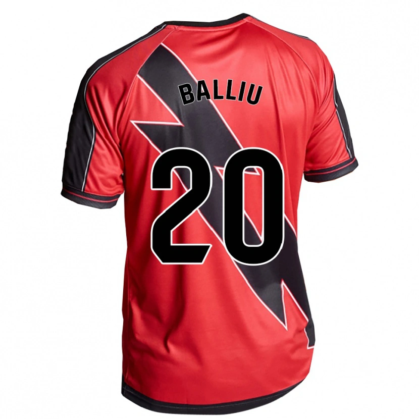 Danxen Dames Iván Balliu #20 Rood Zwart Uitshirt Uittenue 2025/26 T-Shirt