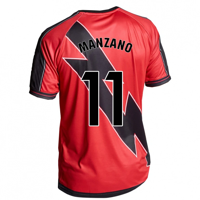 Danxen Dames Sergio Manzano #11 Rood Zwart Uitshirt Uittenue 2025/26 T-Shirt