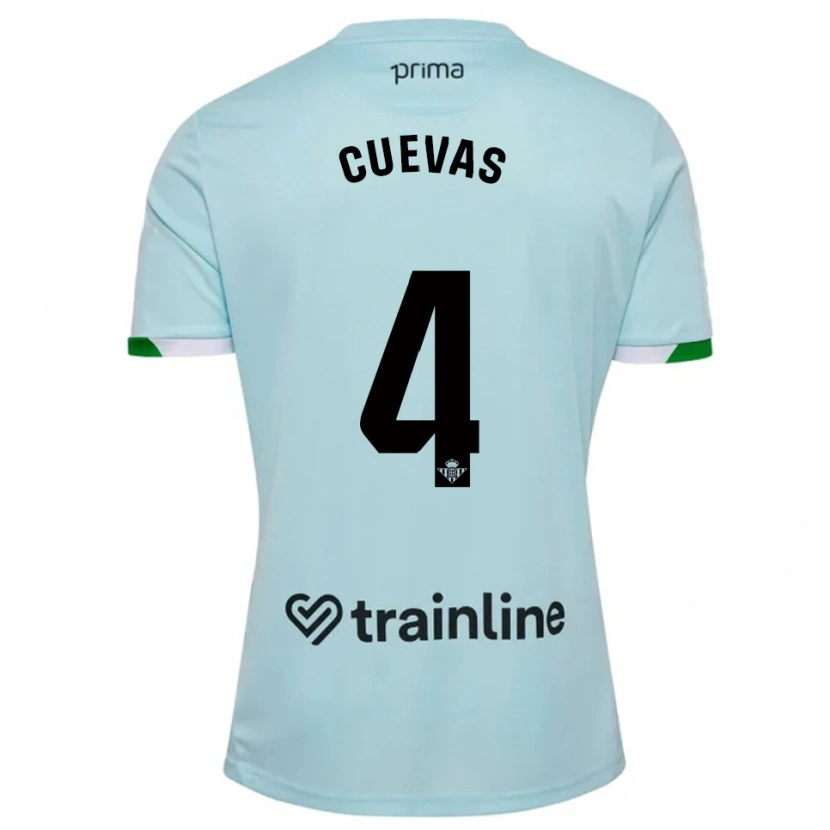 Danxen Dames Miguel Cuevas #4 Hemelsblauw Groen Uitshirt Uittenue 2025/26 T-Shirt