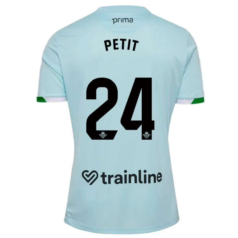 Danxen Dames Gonzalo Petit #24 Hemelsblauw Groen Uitshirt Uittenue 2025/26 T-Shirt