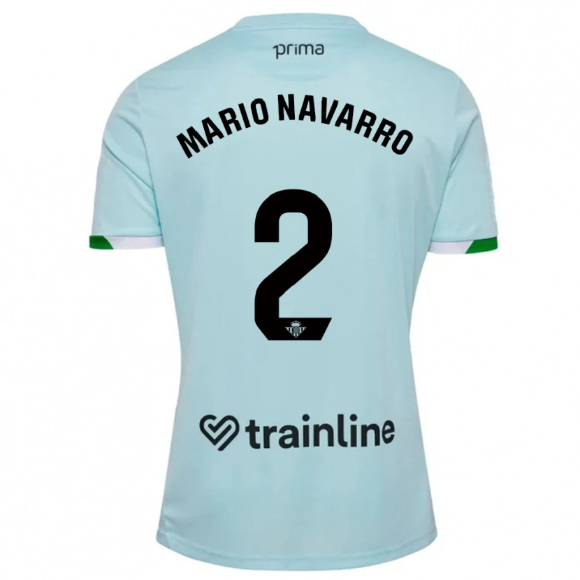 Danxen Dames Mario Navarro #2 Hemelsblauw Groen Uitshirt Uittenue 2025/26 T-Shirt