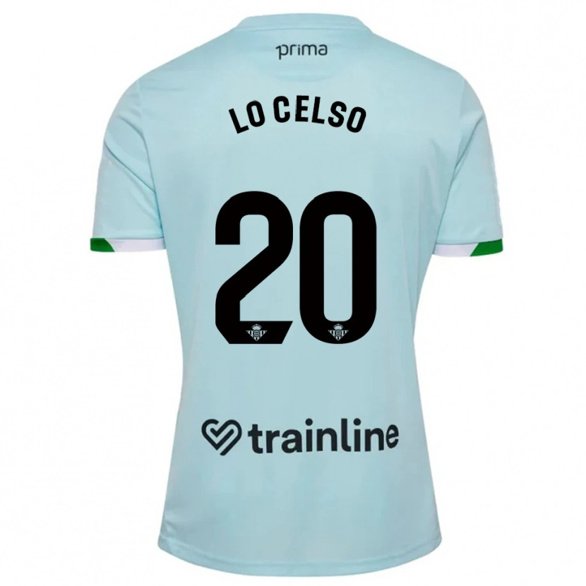 Danxen Dames Giovani Lo Celso #20 Hemelsblauw Groen Uitshirt Uittenue 2025/26 T-Shirt