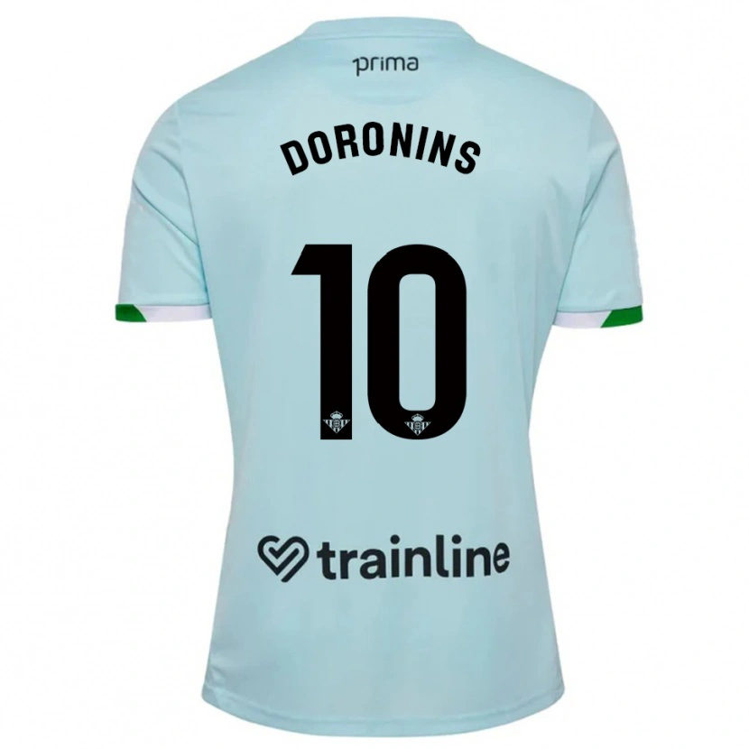 Danxen Dames Nikita Doronins #10 Hemelsblauw Groen Uitshirt Uittenue 2025/26 T-Shirt