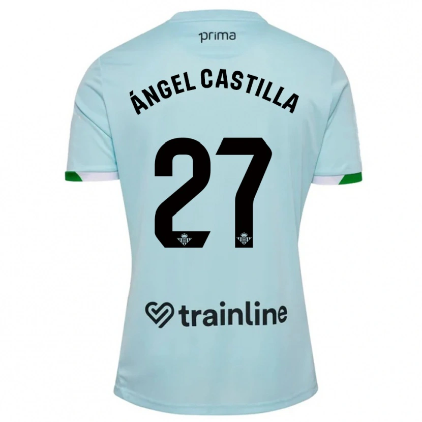 Danxen Dames Miguel Ángel Castilla #27 Hemelsblauw Groen Uitshirt Uittenue 2025/26 T-Shirt