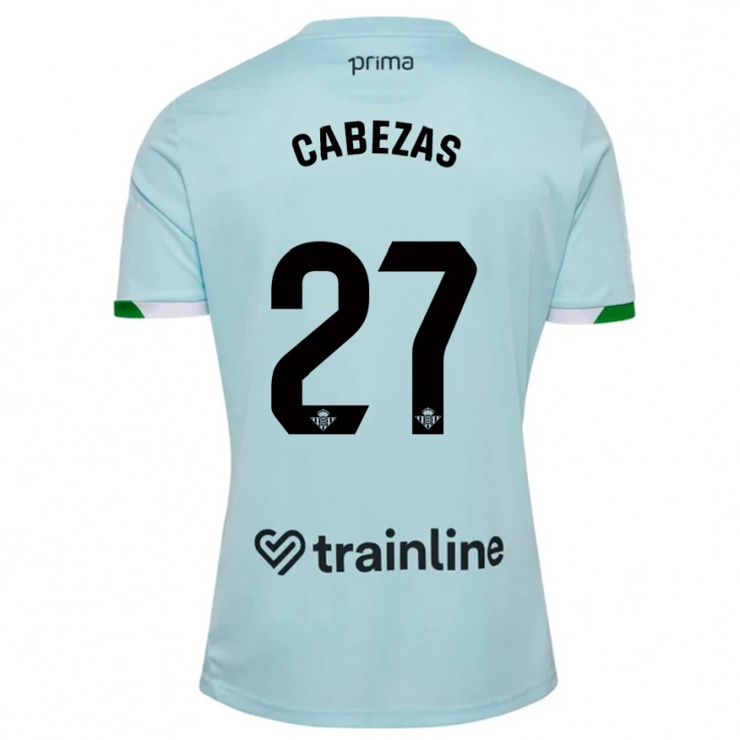 Danxen Dames Ángela Cabezas #27 Hemelsblauw Groen Uitshirt Uittenue 2025/26 T-Shirt