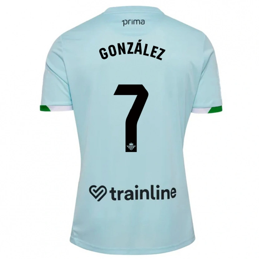 Danxen Dames Antonio González #7 Hemelsblauw Groen Uitshirt Uittenue 2025/26 T-Shirt