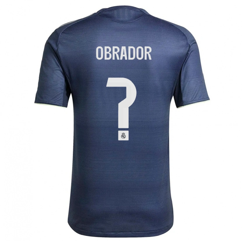 Danxen Dames Rafael Obrador #0 Marineblauw Zilver Uitshirt Uittenue 2025/26 T-Shirt