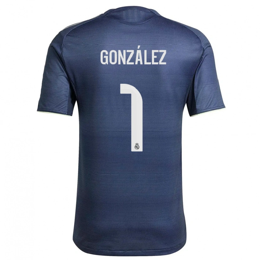 Danxen Dames Álvaro González #1 Marineblauw Zilver Uitshirt Uittenue 2025/26 T-Shirt