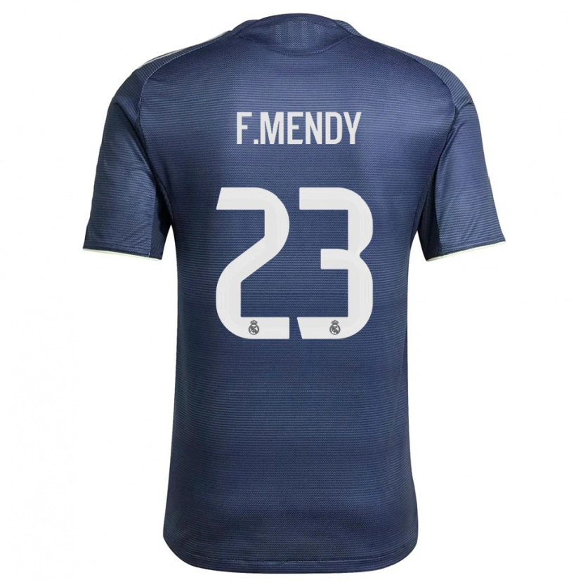 Danxen Dames Ferland Mendy #23 Marineblauw Zilver Uitshirt Uittenue 2025/26 T-Shirt