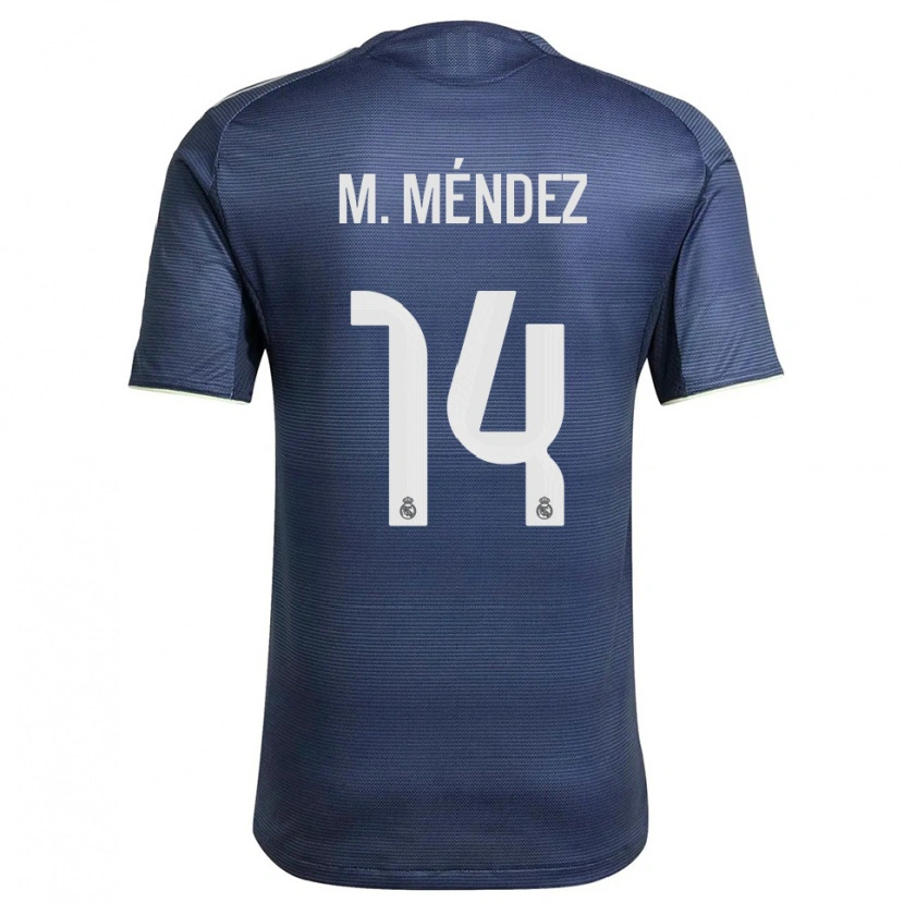 Danxen Dames María Méndez #14 Marineblauw Zilver Uitshirt Uittenue 2025/26 T-Shirt