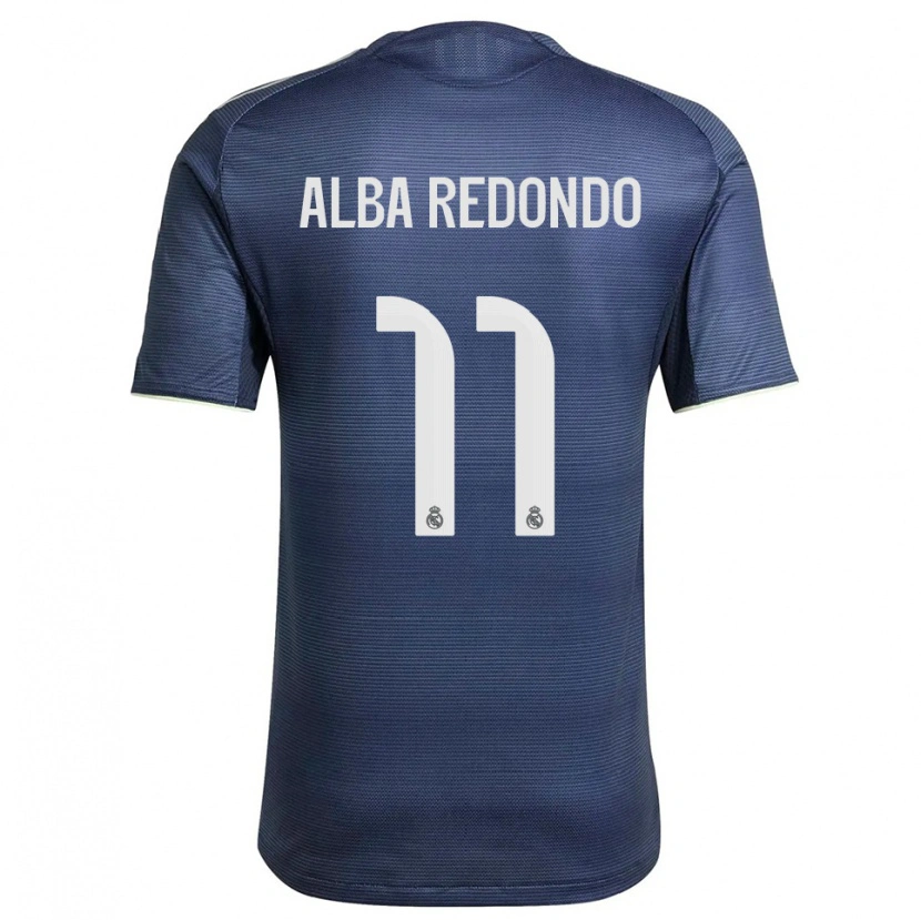 Danxen Dames Alba Redondo #11 Marineblauw Zilver Uitshirt Uittenue 2025/26 T-Shirt