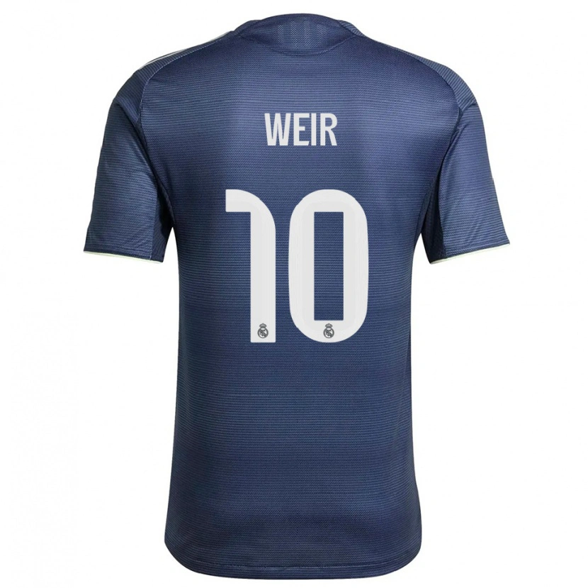 Danxen Dames Caroline Weir #10 Marineblauw Zilver Uitshirt Uittenue 2025/26 T-Shirt
