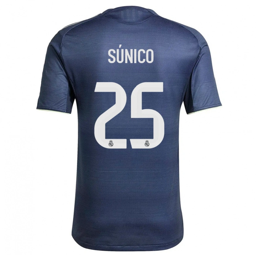 Danxen Dames Guille Súnico #25 Marineblauw Zilver Uitshirt Uittenue 2025/26 T-Shirt
